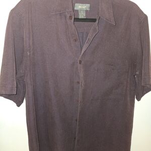 Men's Casual Button Down Shirt - Deep Purple